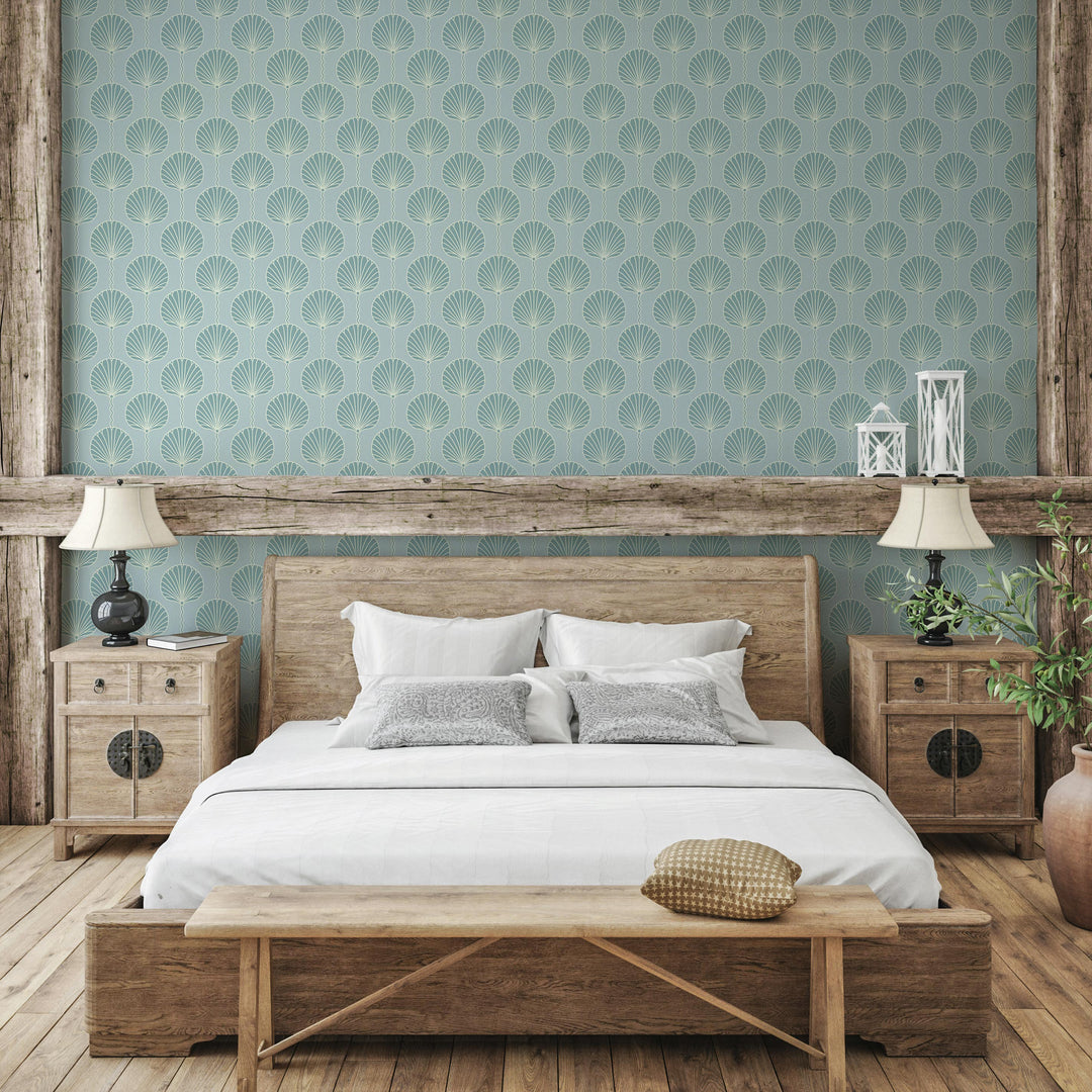 Bright modern wallpaper installation in Baytown